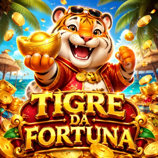 Símbolo Wild do Fortune Tiger representado pelo tigre dourado