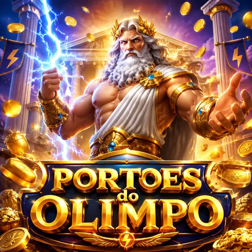Símbolo de Zeus no jogo Gates of Olympus destacado no grid